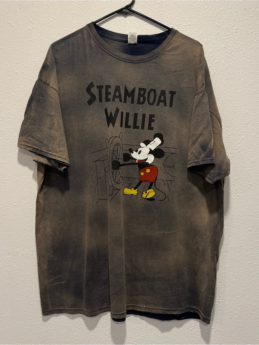 Disney "Steamboat Willie" Mickey Mouse Shirt Vintage Style Graphic Tee